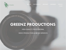 Tablet Screenshot of greenzproductions.com